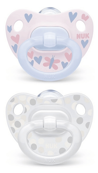 Nuk Chupete Classic Happy Days Talla 1 Silicona Tonos Rosas 2 Uds