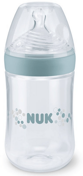 Nuk Biberón Silicona Nature Sense 0-6 meses M Verde 260 ml