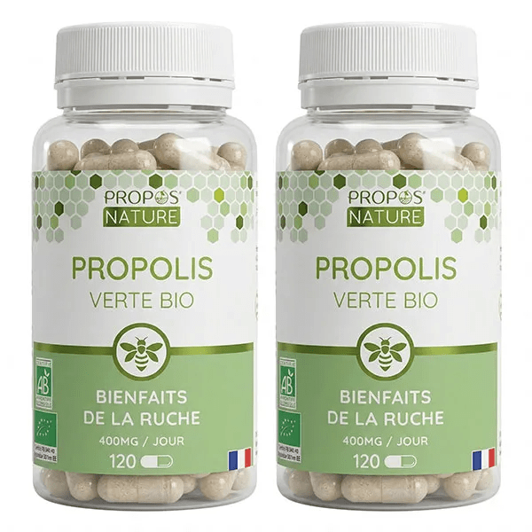 Gélules de Propolis verte Bio 2 boîtes de 120 gélules