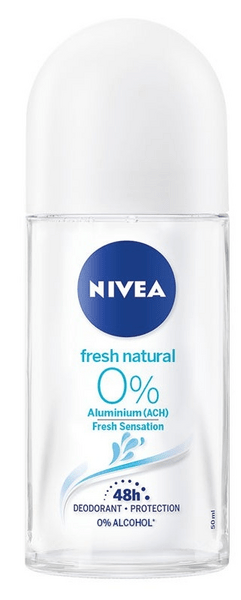 Nivea Desodorante Roll On Sin Aluminio Fresh Natural 50Ml