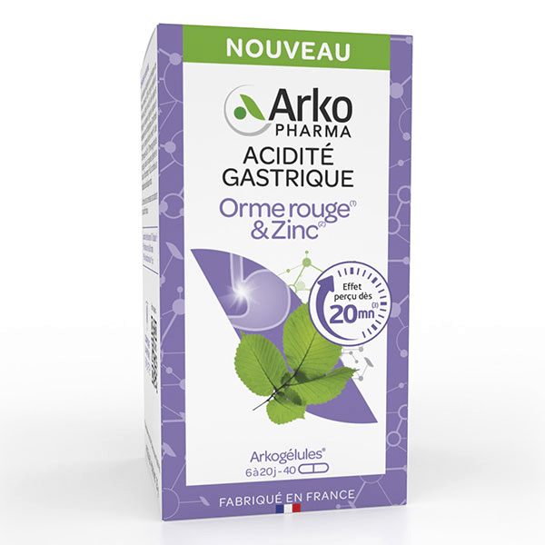Arkogélules Acidité Gastrique Orme Rouge & Zinc 40 gélules 2
