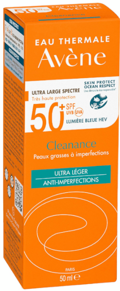 Avène Solar Facial Cleanance SPF 50+ 50 Ml