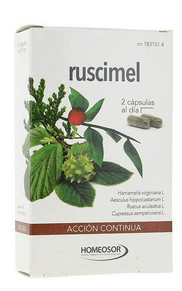 Homeosor Ruscimel 30 Cápsulas