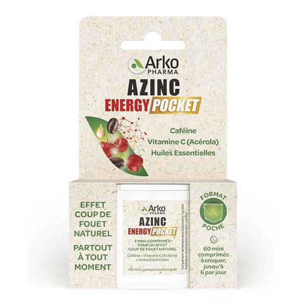 Azinc Energy Pocket Caféine & Vitamine C 60 mini-comprimés 3