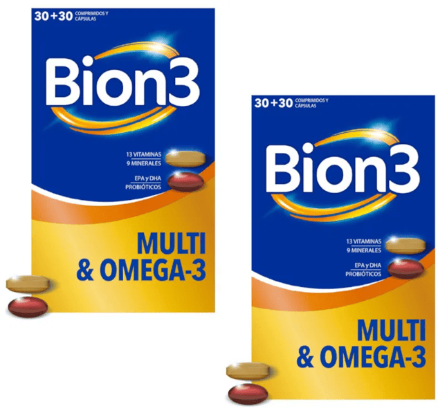 Bion3 Multi & Omega-3 30 Comprimidos + 30 Cápsulas 2 uds
