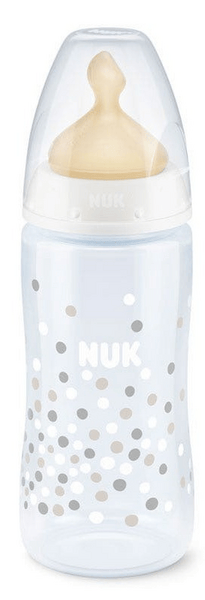 Nuk Biberón FC+ PP 0-6m Látex Talla M 300 ml Confetti Blanco 1 ud