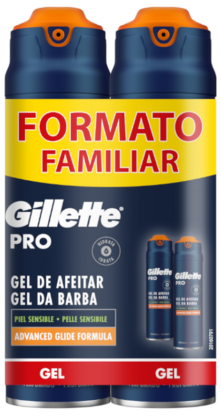 Gillette Pro Gel Afeitar Maquinilla 2x200 Ml