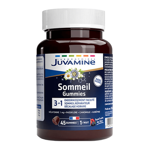 Sommeil 3 en 1 Mélatonine 1mg  45 Gummies