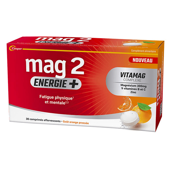 Mag2 Energie+ Goût orange pressée 30 comprimés effervescents 4