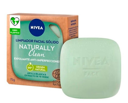 Nivea Naturally Clean Sólido Anti-Imperfecciones Exfoliante Facial 75g