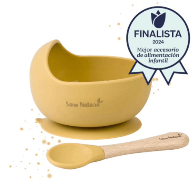 Saro Nordic Wave Set de Alimentación Mostaza 2 pzs