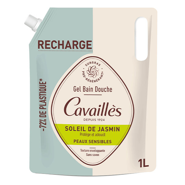 Eco-recharge gel bain douche soleil de jasmin 1L 5
