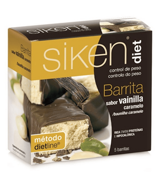 Siken Diet Barritas Vainilla Y Caramelo 5 Unidades