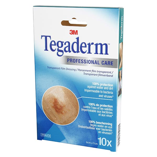 Tegaderm Pansement Adhésif Transparent Stérile 6 x 7cm 10 unités