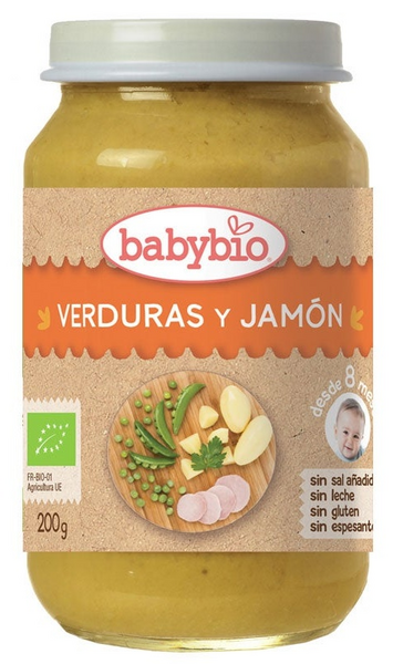 BabyBio Tarrito Menú Tradición Jamón 200gr