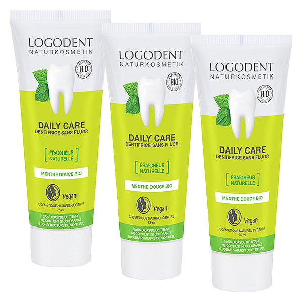 Hygiène Bucco-Dentaire Pâte Dentifrice Daily Care Fraîcheur Naturelle Bio 75ml - Lot 3