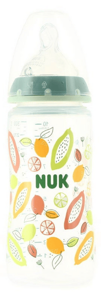 Nuk Biberón First Choice+ 0-6m Silicona Frutas 300 ml