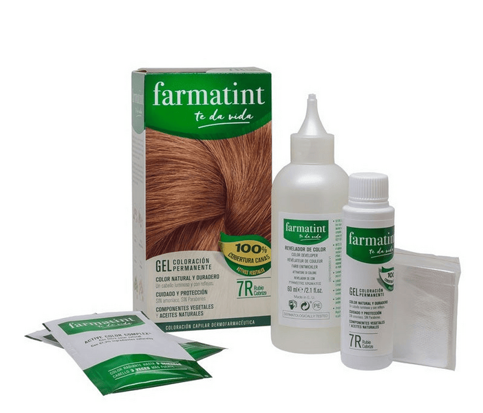 Farmatint Gel Coloración Permanente 7R Rubio Cobrizo 150 ml