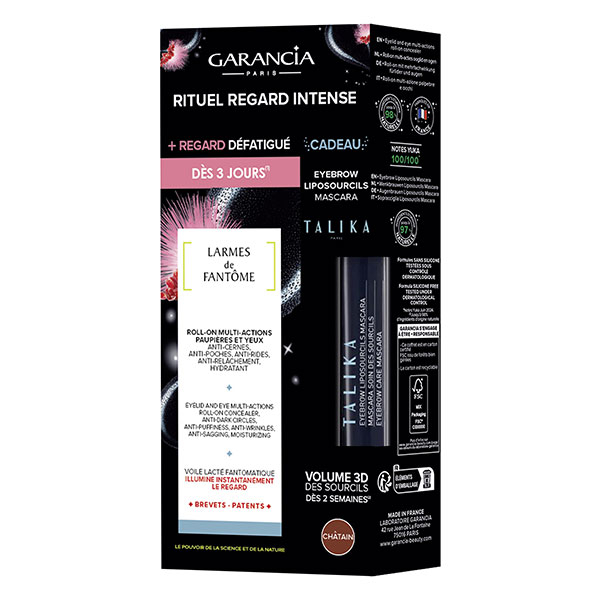 Coffret Larmes de Fantômes 10ml + Mascara Liposourcils Talika Châtain 5ml