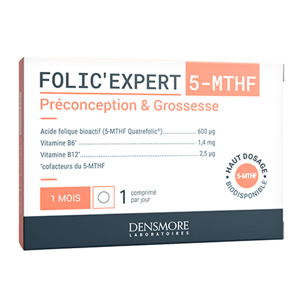 Folic'Expert - Préconception et Grossesse - Acide Folique 5-MTHF 600 μg - 1 mois 4