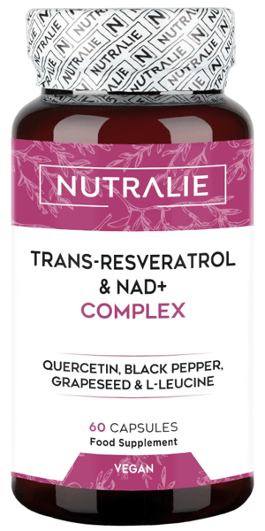 Nutralie Trans Resveratrol y NAD+ Complex Antioxidante y Antiedad 60 Cápsulas