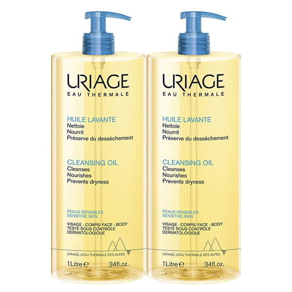 Huile Lavante Nourrissante Sans Savon Peaux Sensibles Corps 1L - Lot de 2