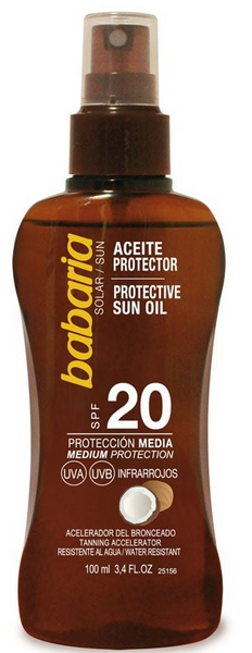 Babaria Aceite Protector Solar SPF20 Coco 100ml