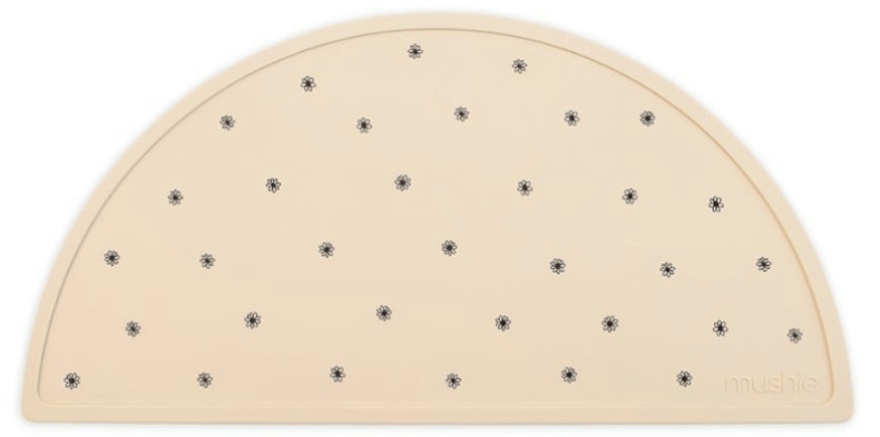 Mushie Mantel Silicona Print Black Daisy