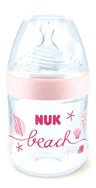Nuk Biberón Nature Sense Silicona PP 0-6m Talla S Beach Rosa 150 ml