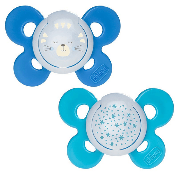 Chicco Chupete Physio Comfort Night 16-36m Tonos azules 2 uds