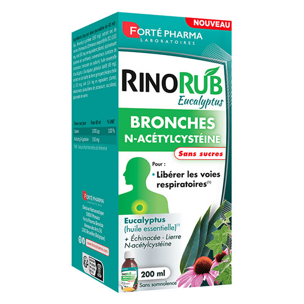 RinoRub NAC Solution Buvable Bronches Eucalyptus 200ml 3