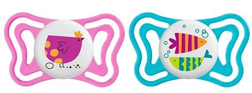 Chicco Chupete Physio Light Silicona 16-36m Pajaro-Rosa y Peces-Rosa 2 uds.
