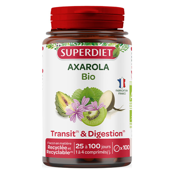 - Axarola Mauve Bio Double action Transit et Digestion - 100 comprimés