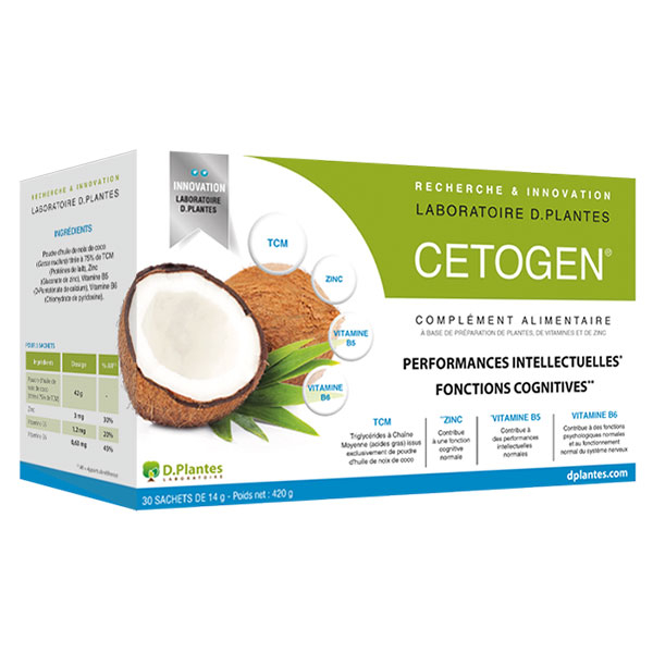 D Plantes Cetogen performances intellectuelles et fonctions cognitives - 30 sachets