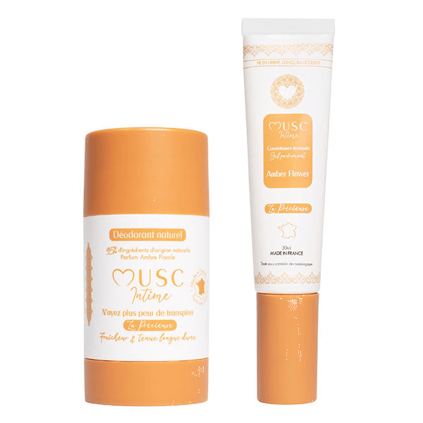 Duo Parfumé Amber Flower - Déodorant 50g et Gel Parfumé 30ml