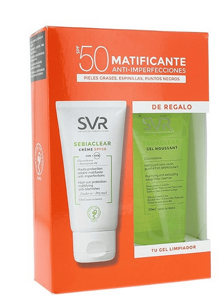 SVR Sebiaclear Creme SPF50 50ml  + Sebiaclear Gel Limpiador 50 ml