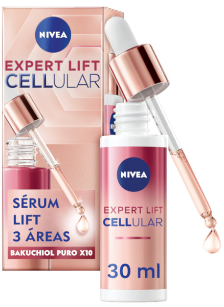 Nivea Cellular Expert Lift Sérum Facial Bakuchiol 3 Áreas 30 Ml