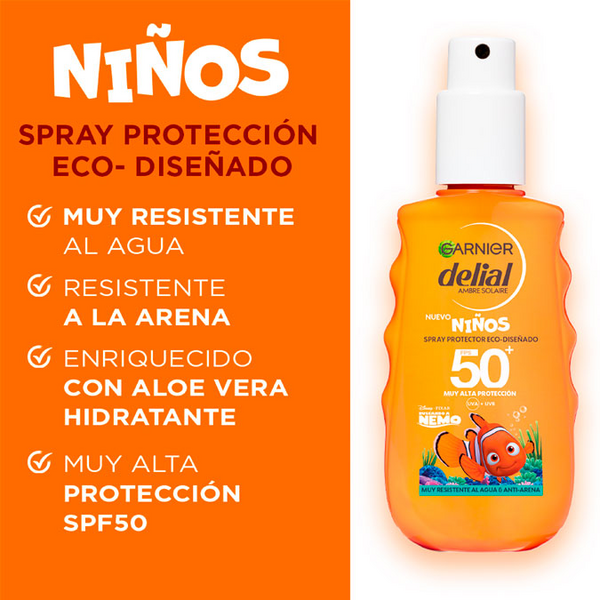 Garnier Delial Nemo Protector Eco-Diseñado Niños SPF50 Spray 150 Ml