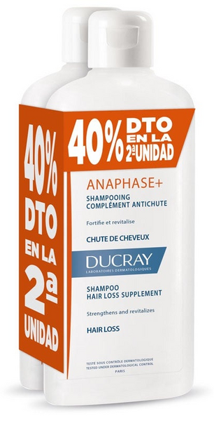 Ducray Anaphase+ Champú Duplo 2x400ml