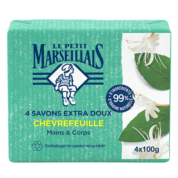Savon Chèvrefeuille Lot de 4 x 100 g