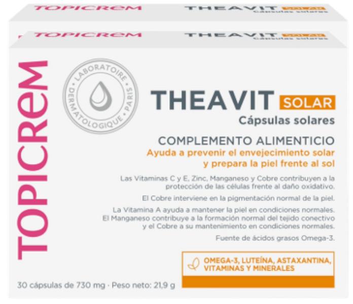 Imagen de Topicrem Theavit Solar 2x30 Cápsulas ☀️ en OfertitasTOP