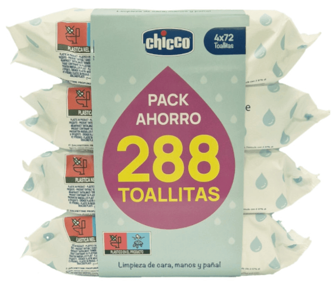 Chicco Toallitas Perfumadas Sin Tapa 4X72 Uds