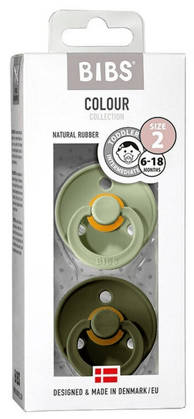 Bibs Chupetes Sage 6-18 Meses Tonos Verdes 2 Uds