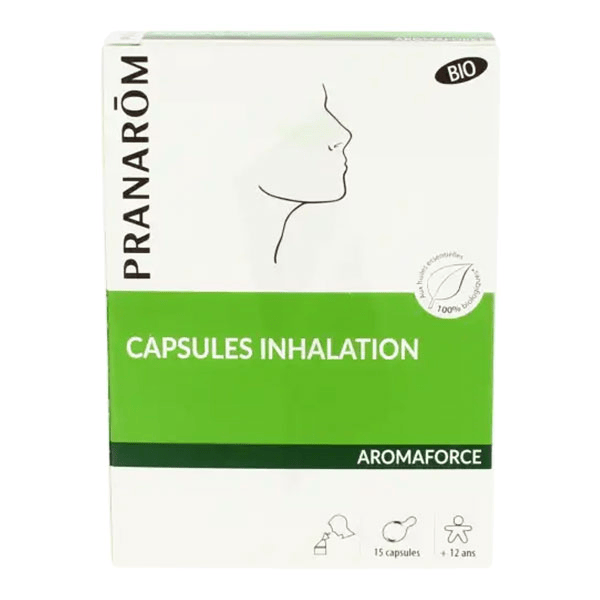 Aromaforce Inhalation Bio 15 capsules + Inhalateur Offert 2