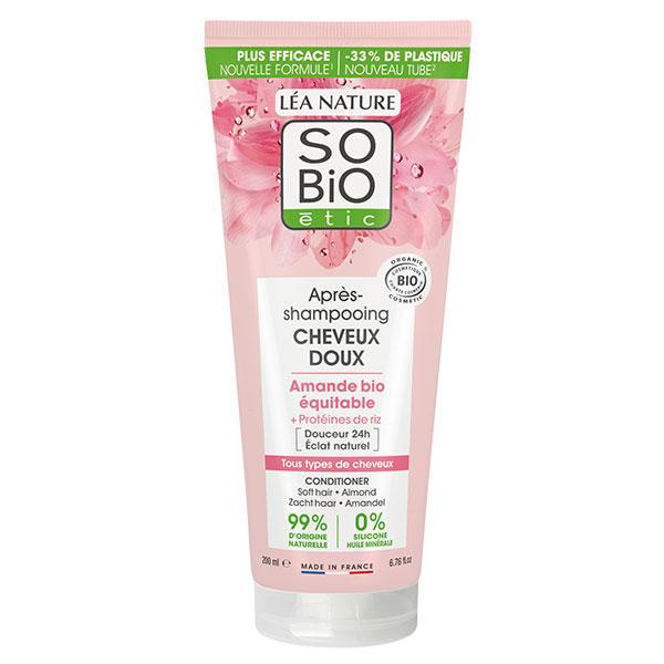 So'Bio Étic Cheveux Doux Après-Shampoing Amande & Protéines de Riz Bio 200ml 2