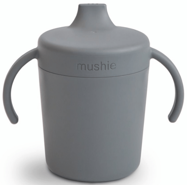 Mushie Taza Didáctica con Asas Solid Smoke 230 ml