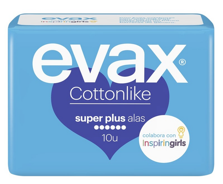 Evax Cottonlike Super Plus Compresa Con Alas 10 Unidades