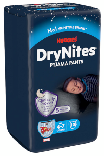 DryNites Pijama Pants Niño Talla 4-7 10 Unidades