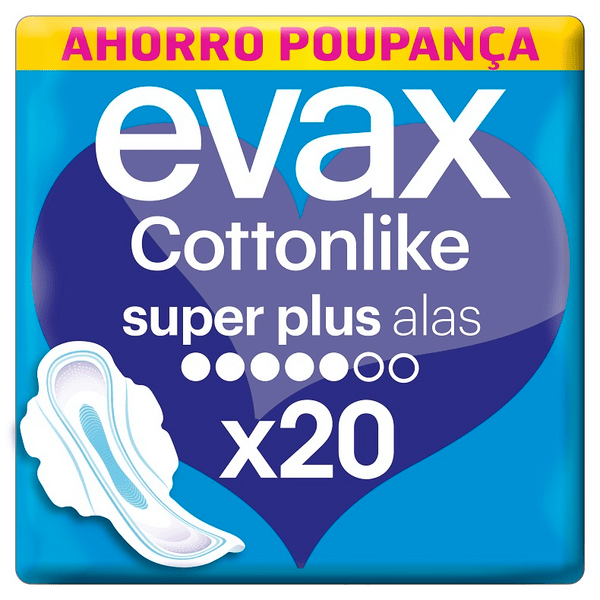 Evax Cottonlike Super Plus Compresas Alas 20 uds