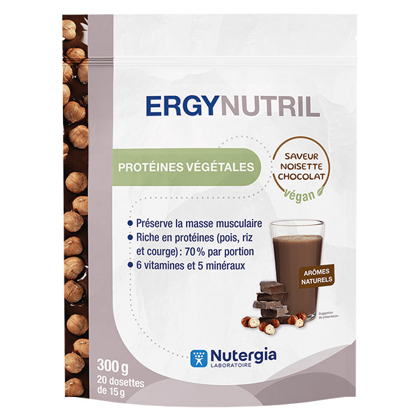 Ergynutril Vegan Noisette-Chocolat Protéines Végétales 300g 3